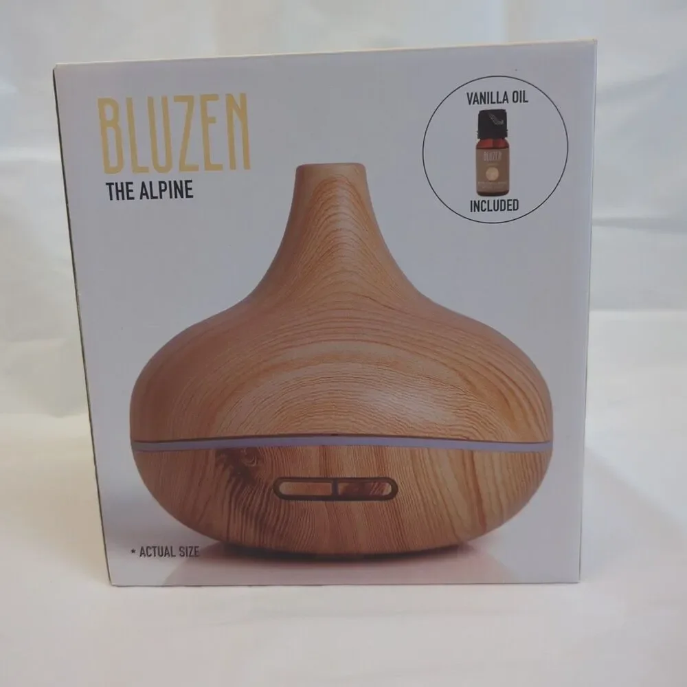 Bluzen The Alpine Premium Oil Diffuser Vanilla Oil Incl. New Open Box